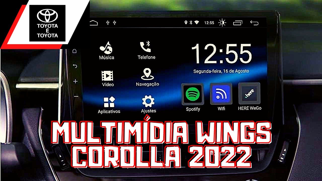 COROLLA 2022 | DETALHES DA CENTRAL MULTIMÍDIA WINGS CONECTA 10 ANDROID DO TOYOTA COROLLA 2022