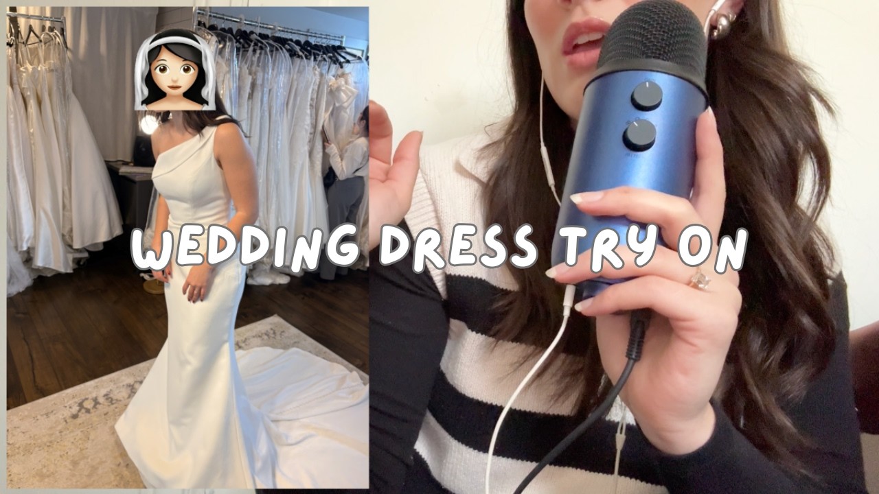 ASMR wedding dress try-on 💍