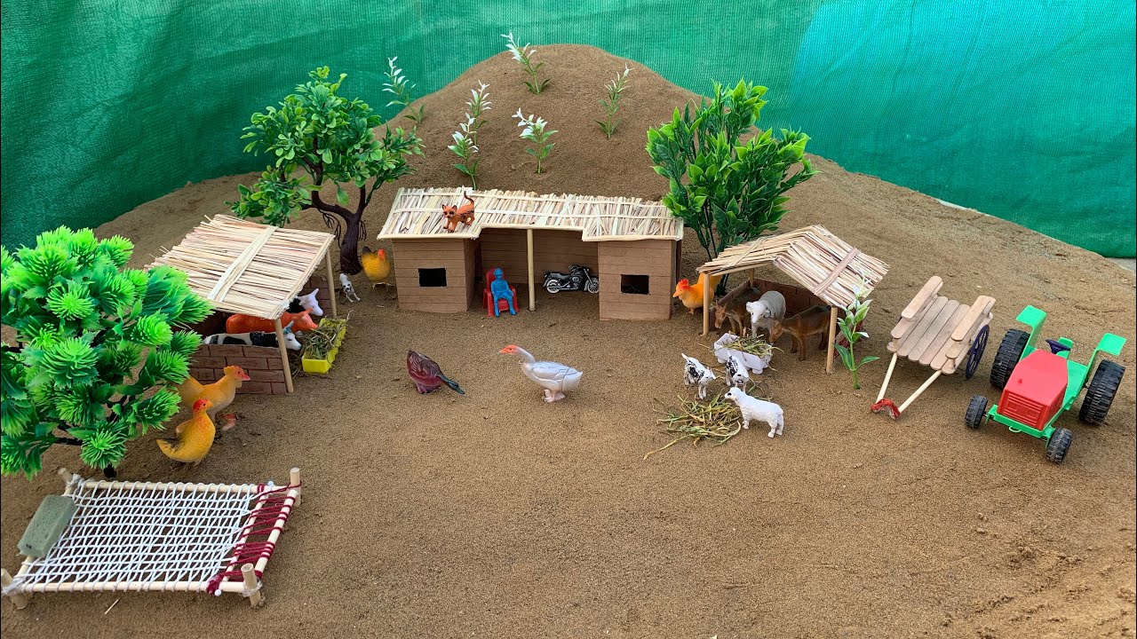 Diy How to make wooden house | cow shed | house of animals | sheep house - goat shed | woodworking