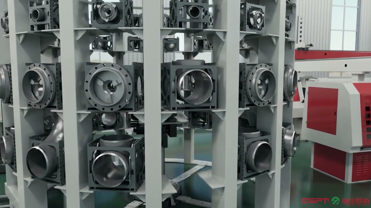 Intelligent AGV transportation and Stereoscopic Warehouse storage for pipe fittings