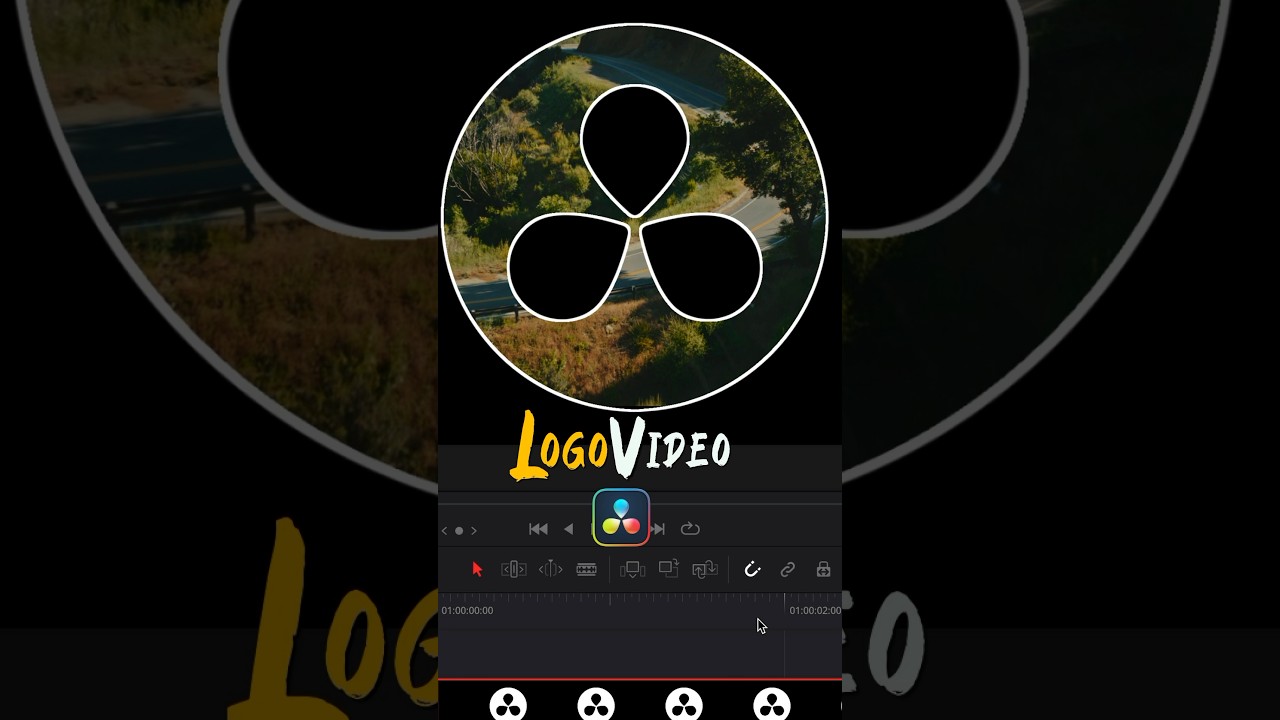 Видео с эффектом логотипа в DaVinci Resolve