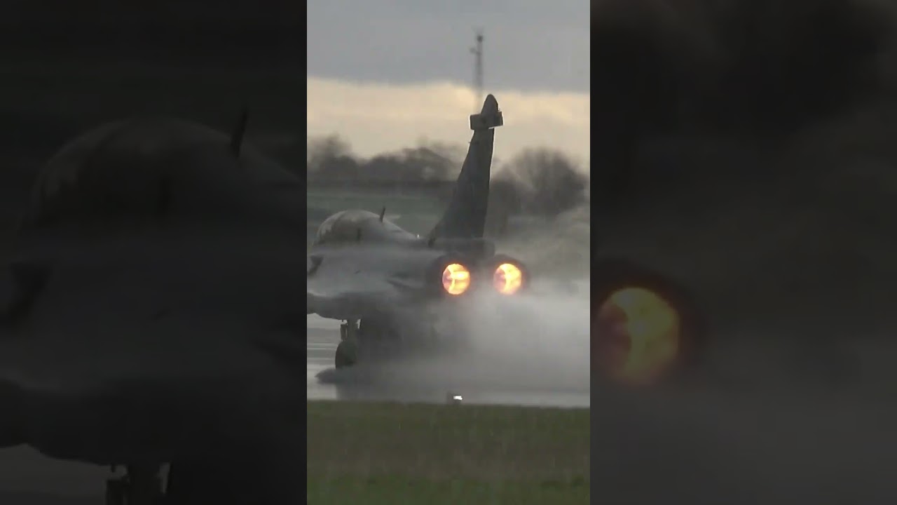 Rafale Fighter Jet Takes Off in Heavy Rain &ndash; Stunning Footage!