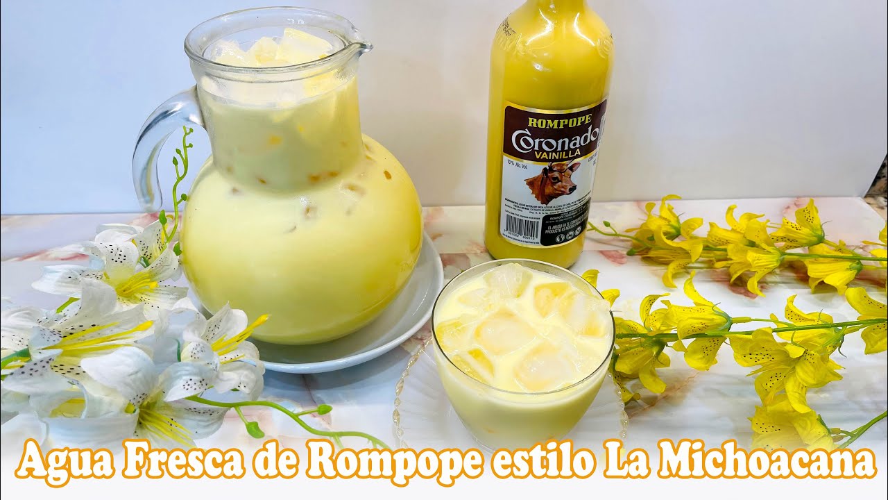 Agua Fresca de Rompope estilo la michoacana