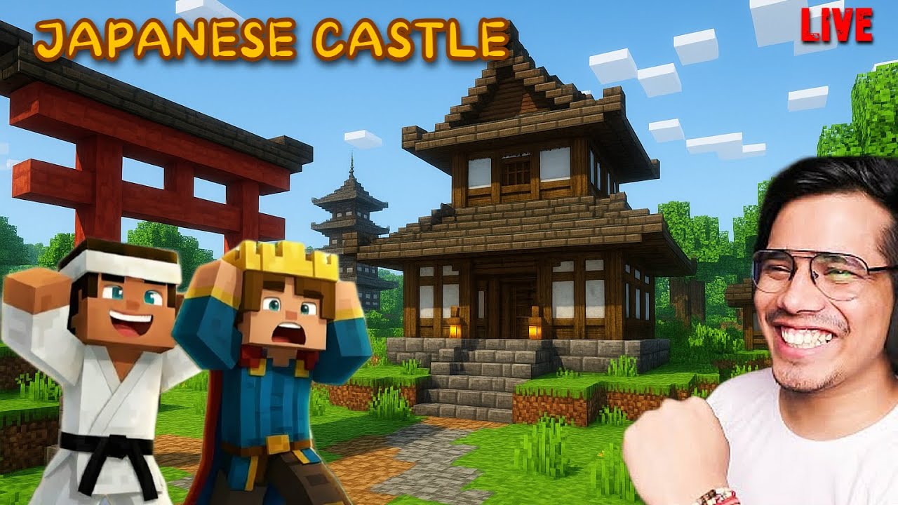 Let's make a Japanese Castle In Minecraft | McFleet Server S1 Live🔴Day 76 