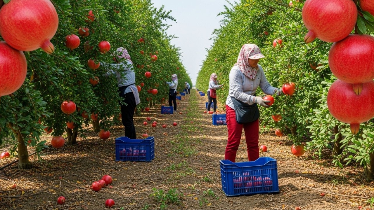 Advanced Pomegranate Farming Planting and Harvesting at Scale | FarmSmart Insight