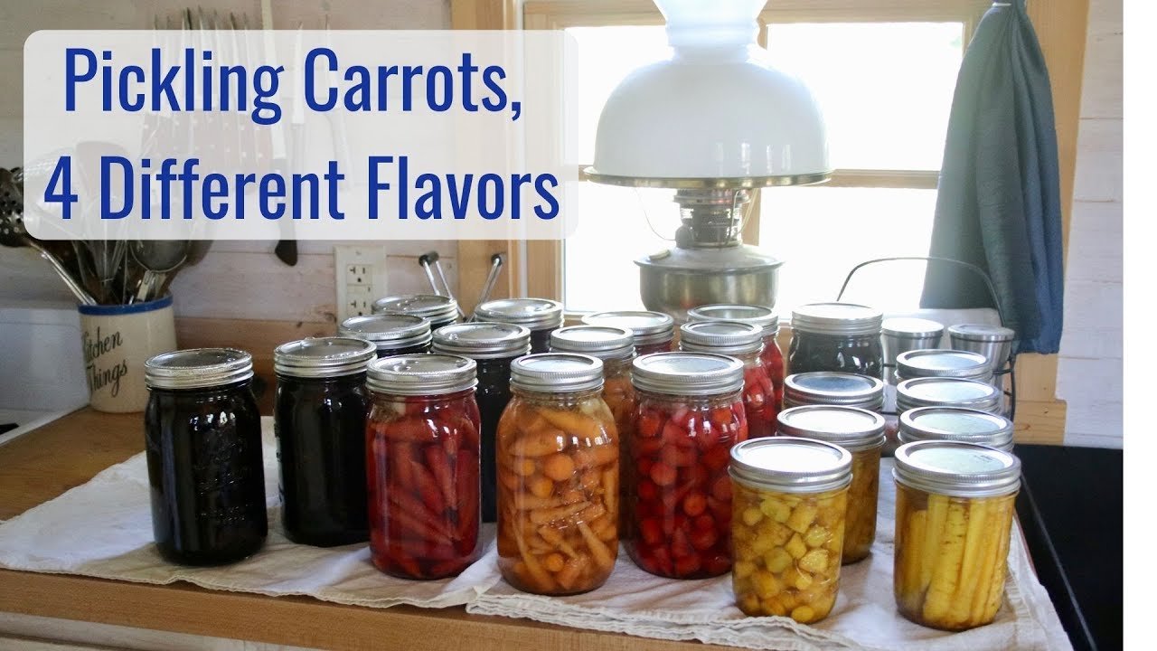 Life in a Tiny House called Fy Nyth - Pickling Carrots, 4 Different Flavors