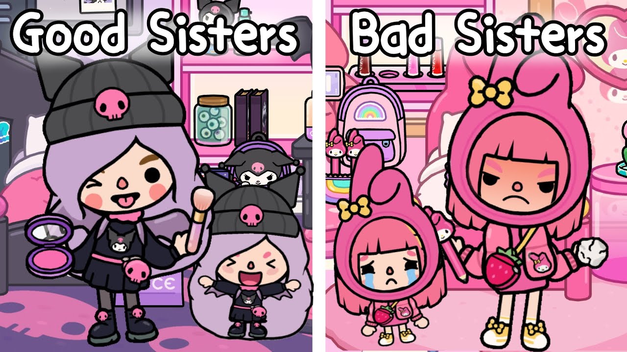 MELODY And KUROMI | Rich Bad Sister Vs Rich Good Sister 🖤🩷 Sad Story | Toca Life World | Toca Boca