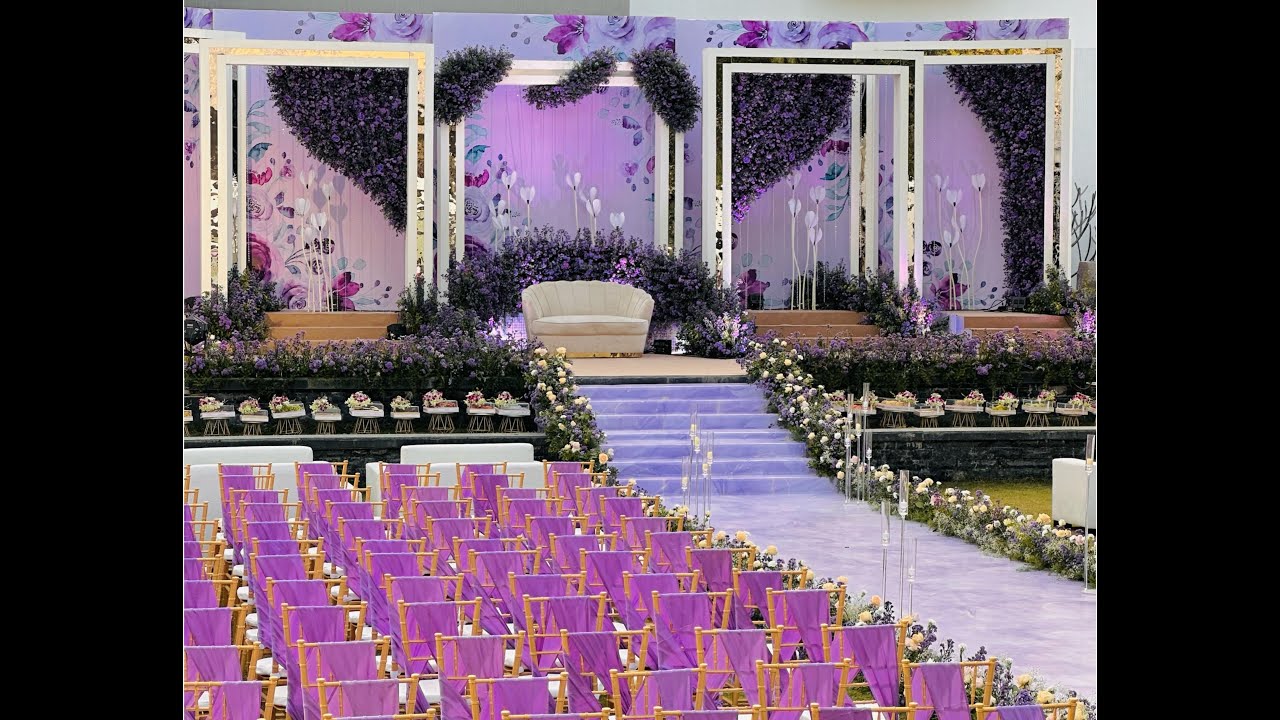 Enchanting Purple Engagement at Wiwaha Bangalore