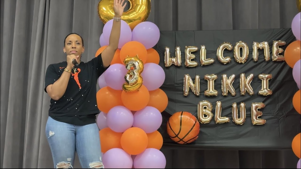 WNBA Superstar Nikki Blue Visits Ollivier Middle School
