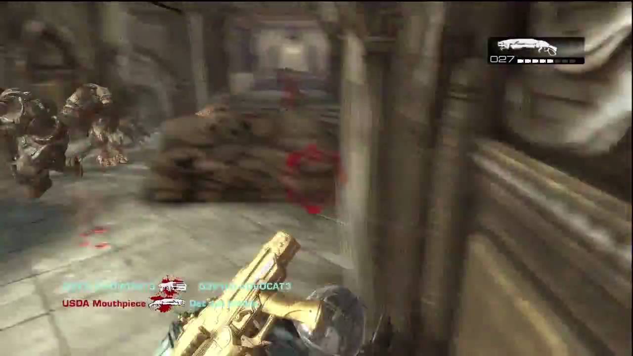 Gears of war 2 Gold Lancer multiplayer game play HD