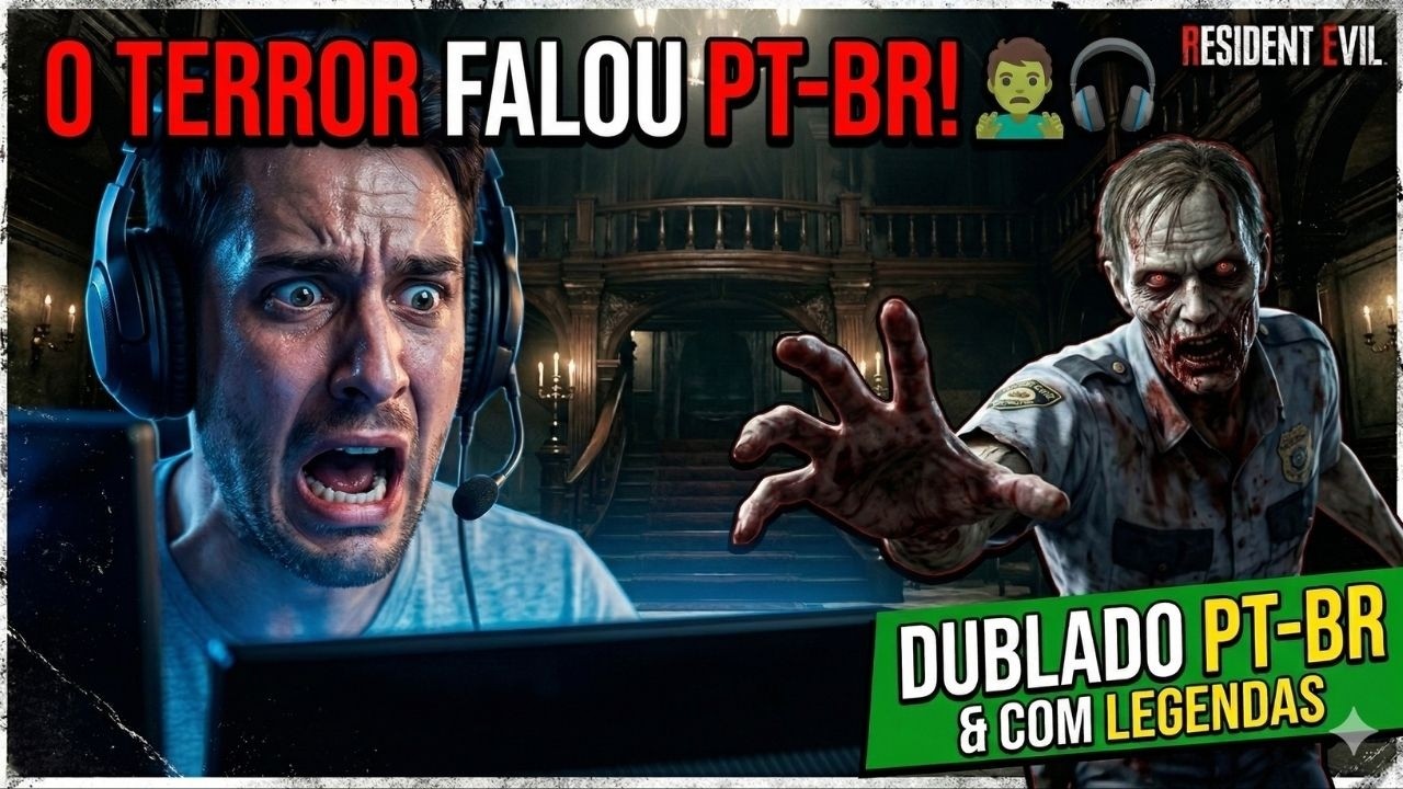 RESIDENT EVIL 1 FINALMENTE DUBLADO EM PORTUGUÊS A EXPERIÊNCIA DEFINITIVA NA MANSÃO SPENCER PARTE 01