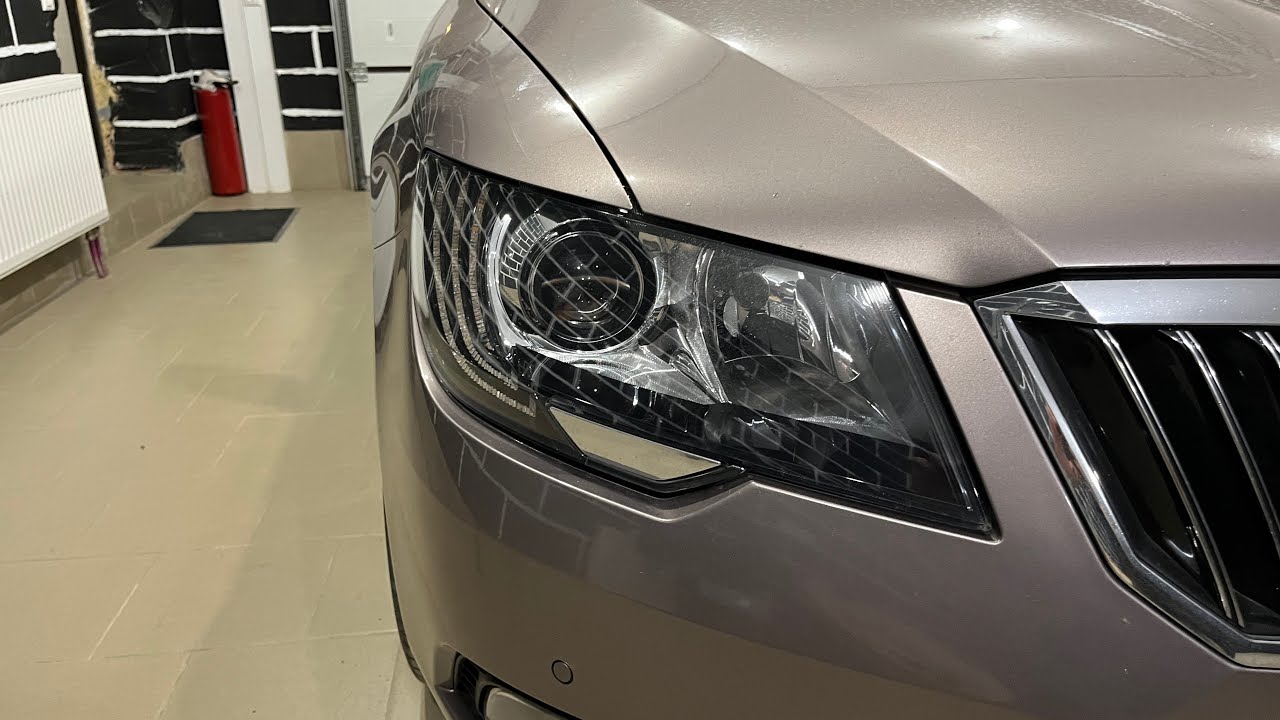 Skoda Superb II рестайлинг - замена линз, диодные линзы Expression