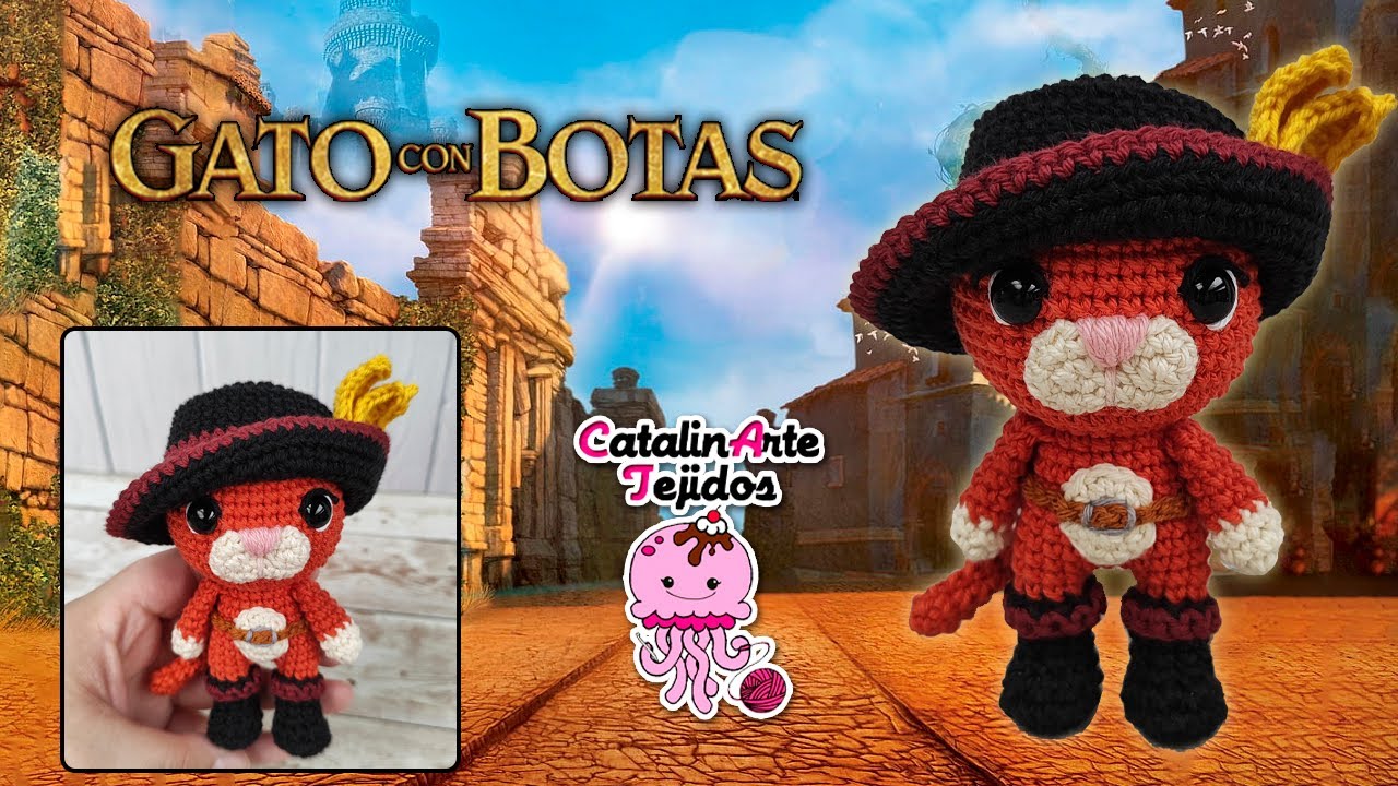 Gato con botas amigurumi | CatalinArte Tejidos