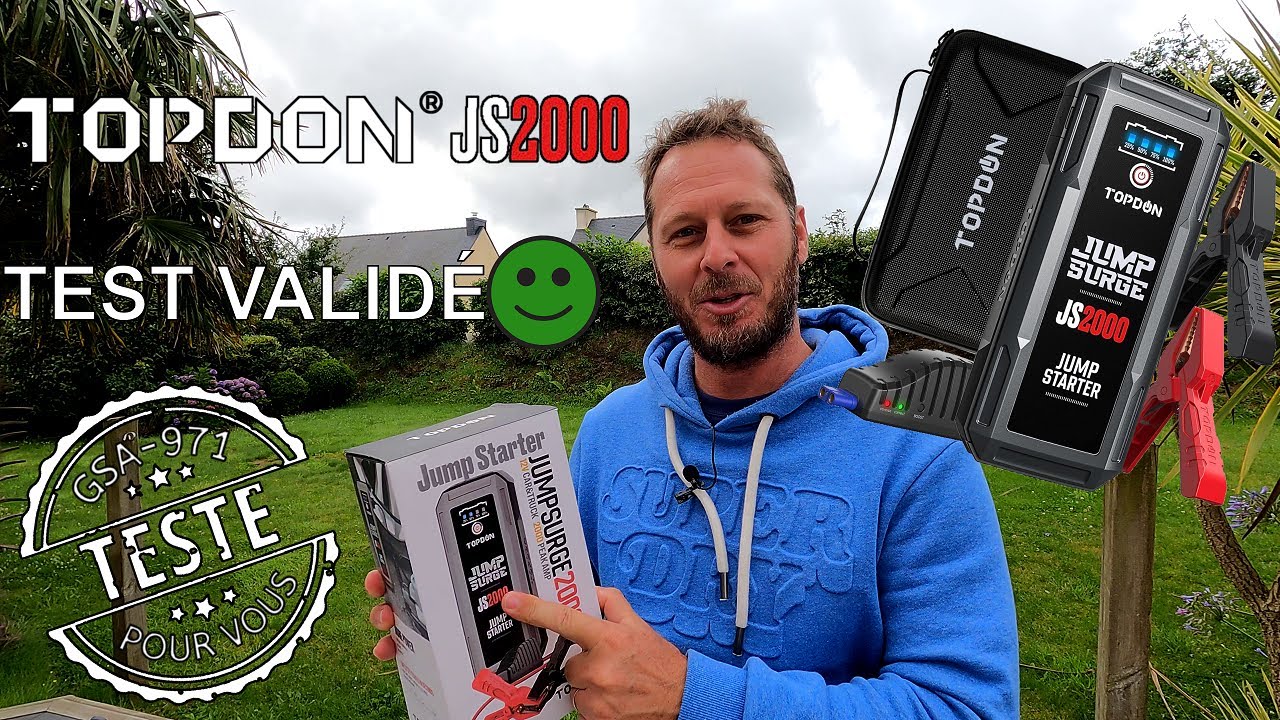 Test valid&eacute; ✅ pour le Booster TOPDON JS2000 👍