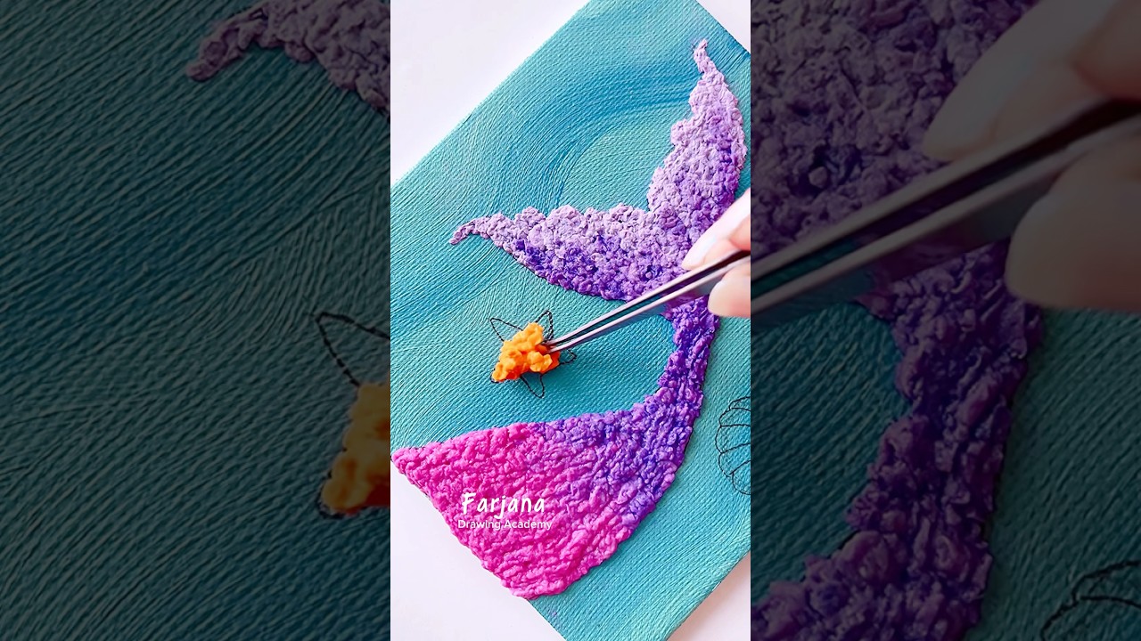 Painting with tissue paper #art #painting #shorts