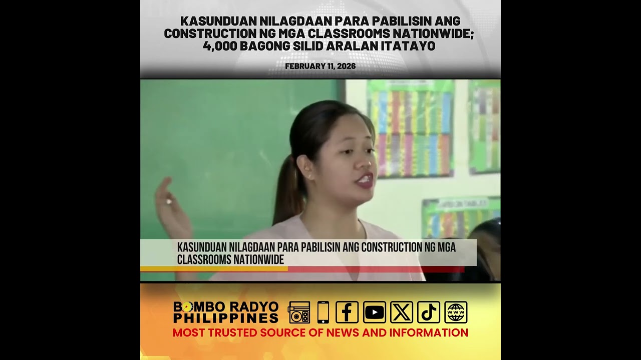Kasunduan nilagdaan para pabilisin ang construction ng mga classrooms nationwide | Bombo Radyo