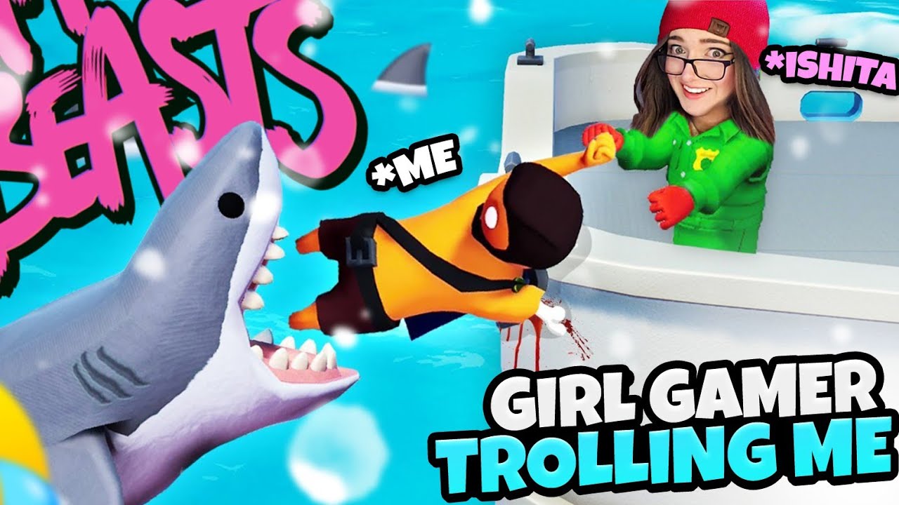 GIRL GAMER TROLLING ME IN GANG BEAST Ft.@miniissue01