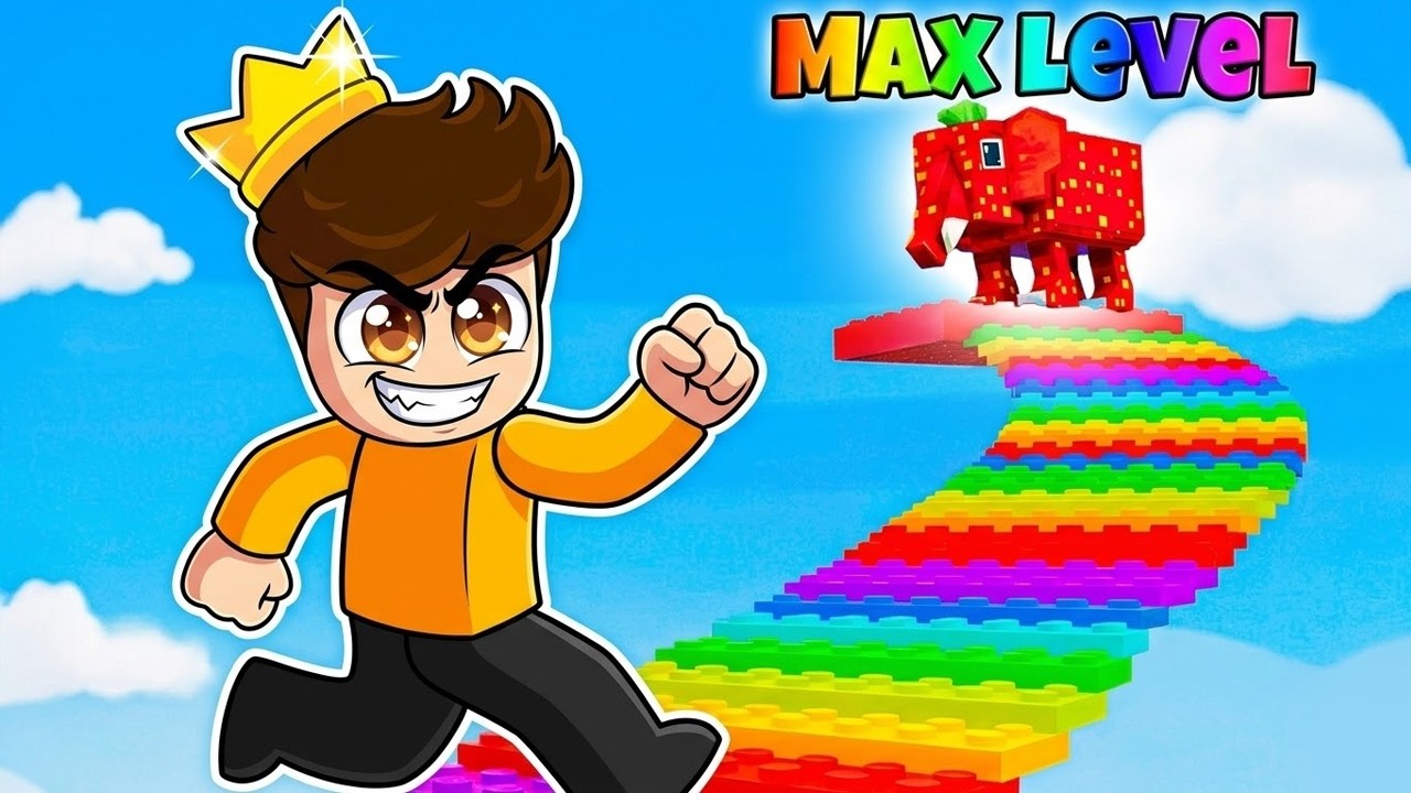 I BUILT MAX LEVEL STAIRS IN ROBLOX BUILD STAIRS FOR BRAINROTS!!