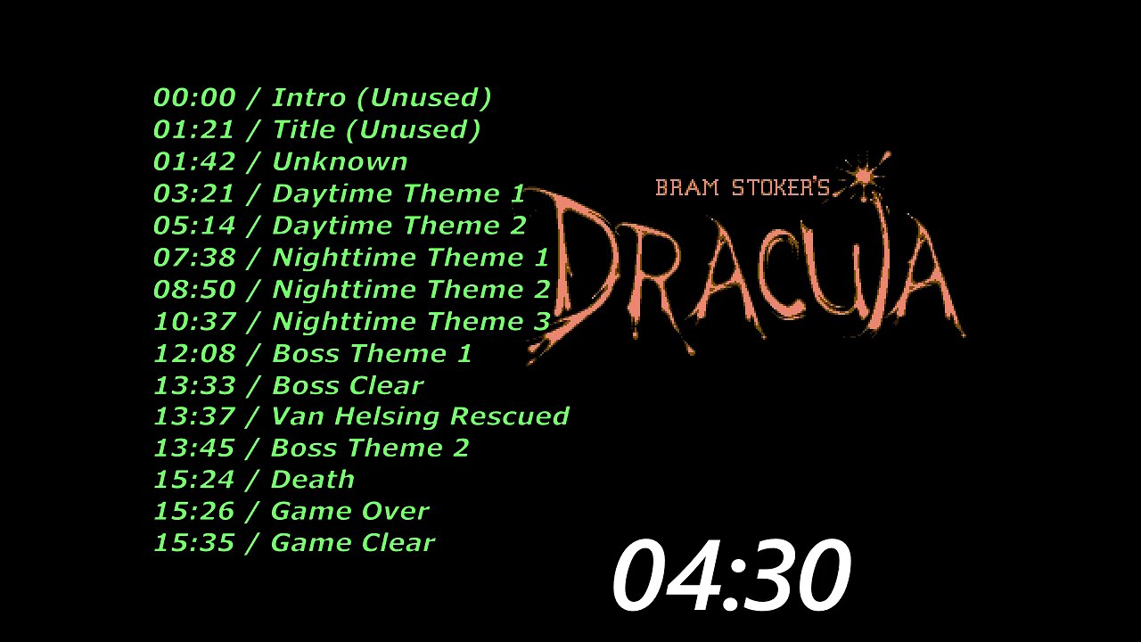 NES: Bram Stoker's Dracula Soundtrack