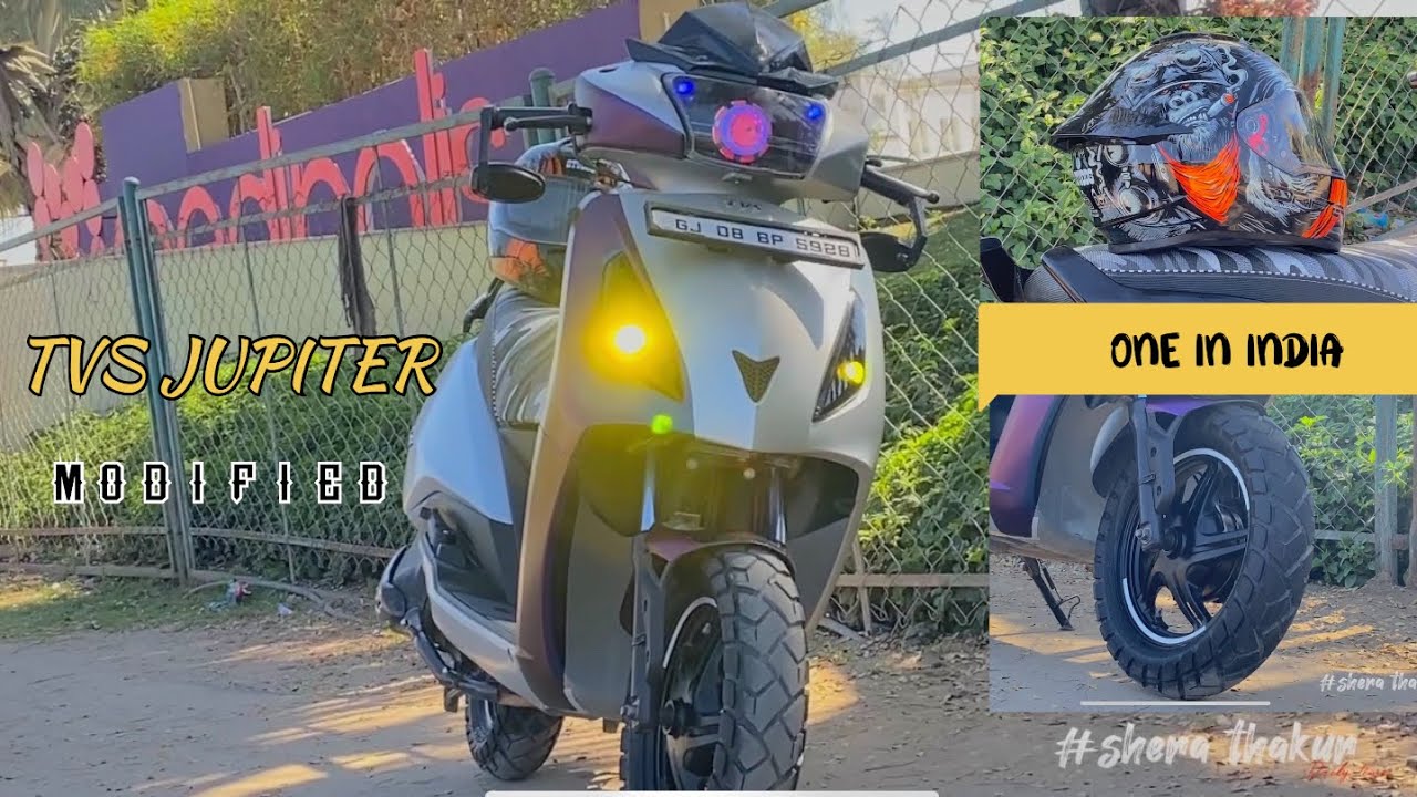 TVS JUPITER MODIFIED | TYRES | LIGHTS | HELMET | ralco speed blaster | 120/70 12 |