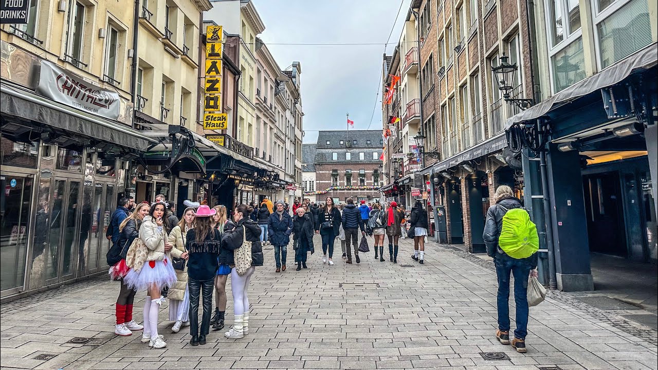 Karneval Düsseldorf 2024 Walkthrough 4K Düsseldorf Altstadt Germany 🇩🇪
