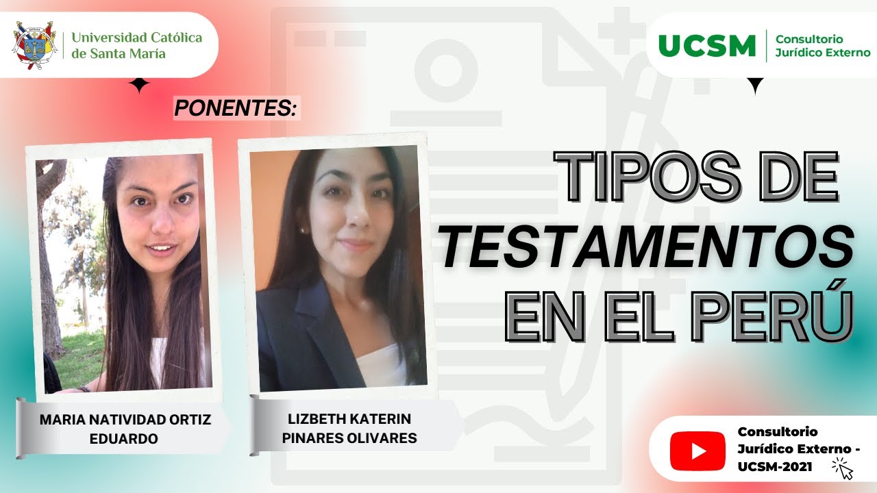 TIPOS DE TESTAMENTOS EN EL PERÚ