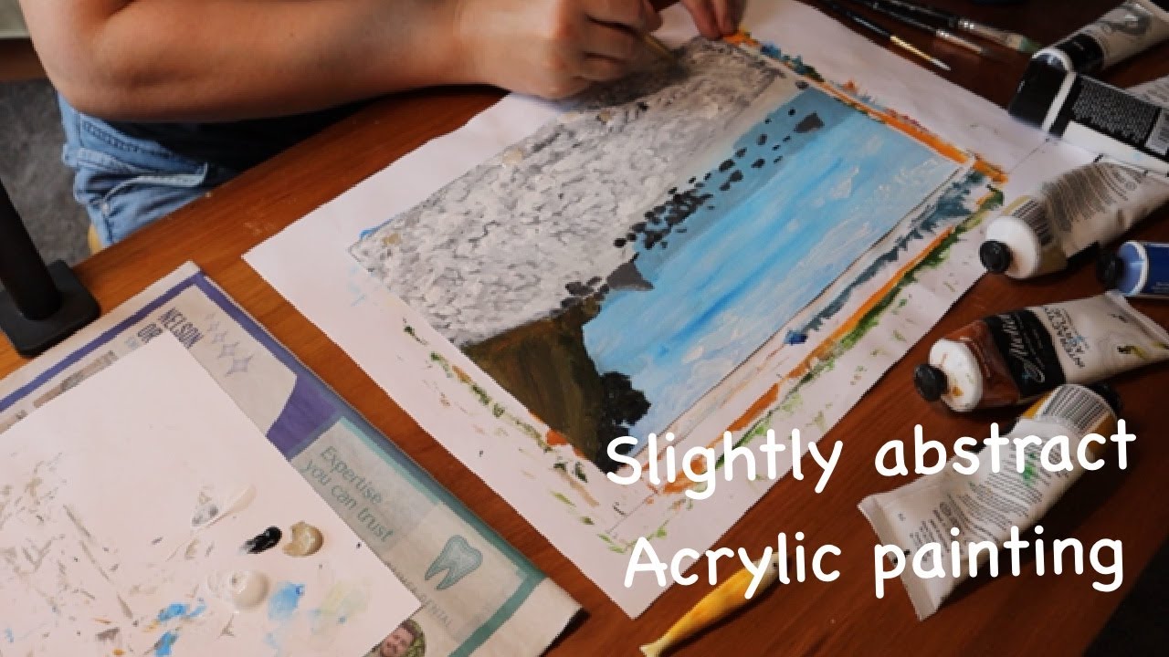 Slightly Abstract Landscape Painting | Acrylic Painting