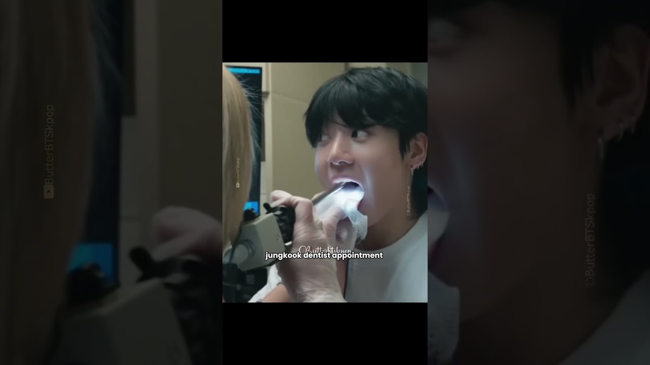 Jungkook getting his throat check up 