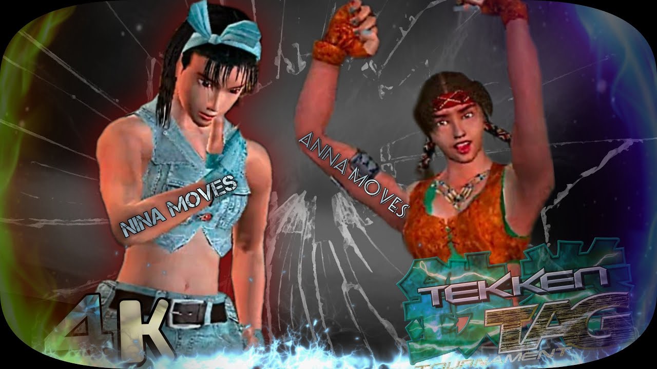 Jun ( Nina ) & Julia ( Anna Moves ) Hard Tekken Tag Remastered UHD 4K 60 FPS