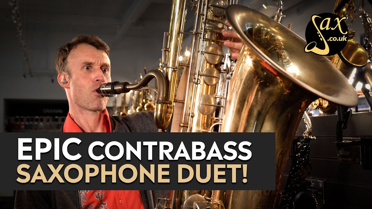GIANT Contrabass Saxophone Duet