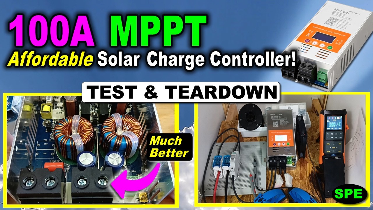 New Affordable 100 Amp MPPT Solar Charge Controller - MakeSkyBlue updated design test and #review
