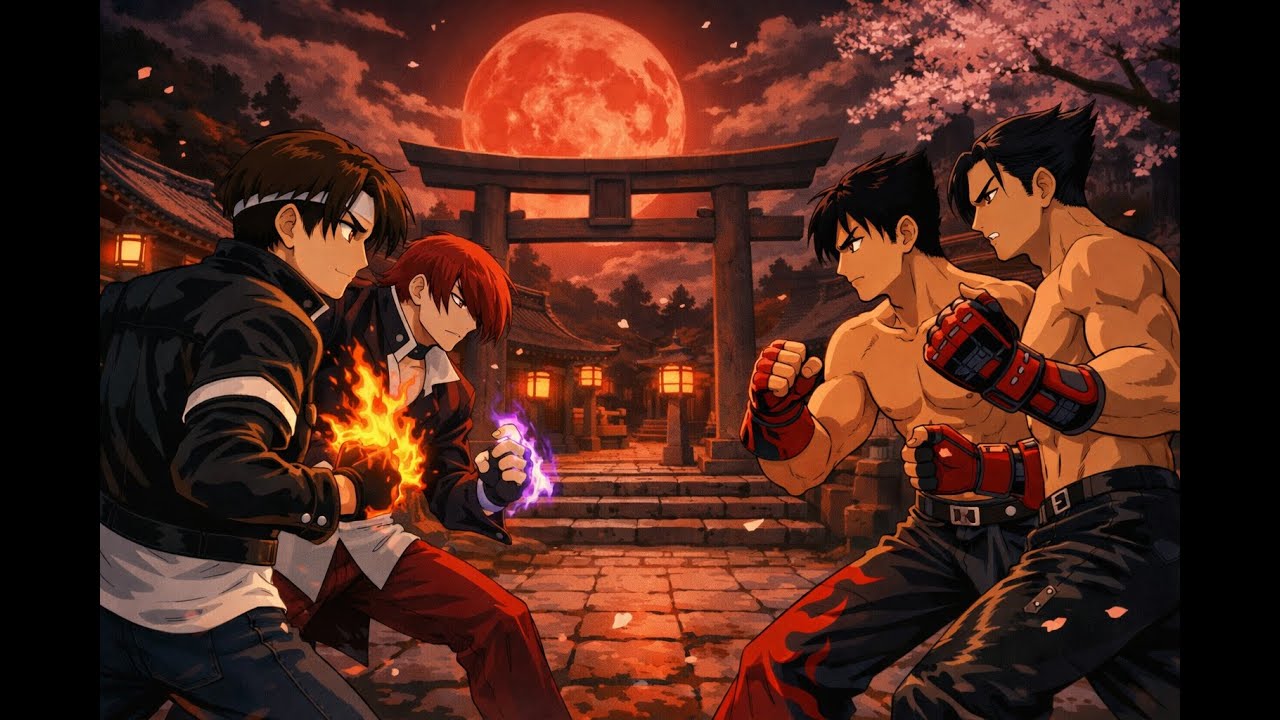 AC's Nut GAMES | MUGEN Req Match Series |  Kyo Kusanagi & Iori Yagami Vs Jin Kazama & Kazuya Mishima