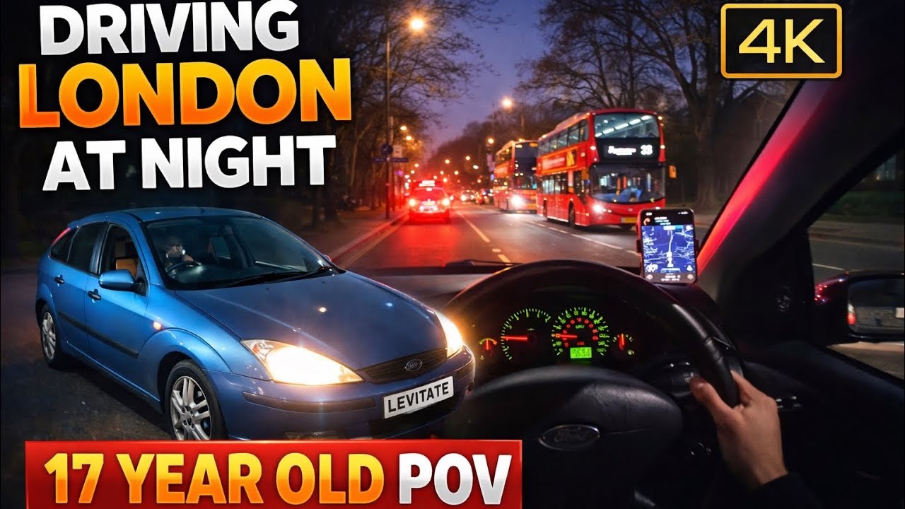 Chill Night POV Drive in London | 4K | New Driver | Ford Focus 1.6L
