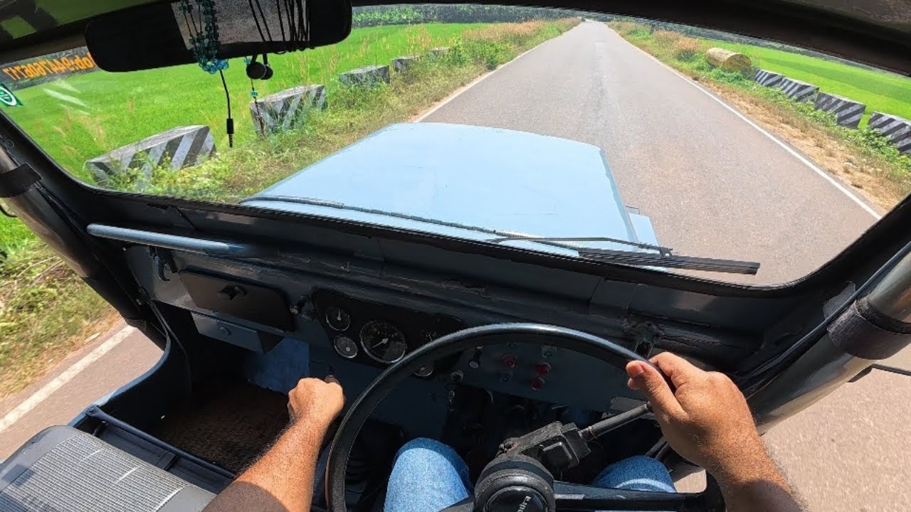 POV DRIVE 1989 MAHINDRA JEEP|CL-500 MD|VINTAGE INDIAN ICON|2.5L MD2450 3-SPEED MANUAL with 4WD[4K]