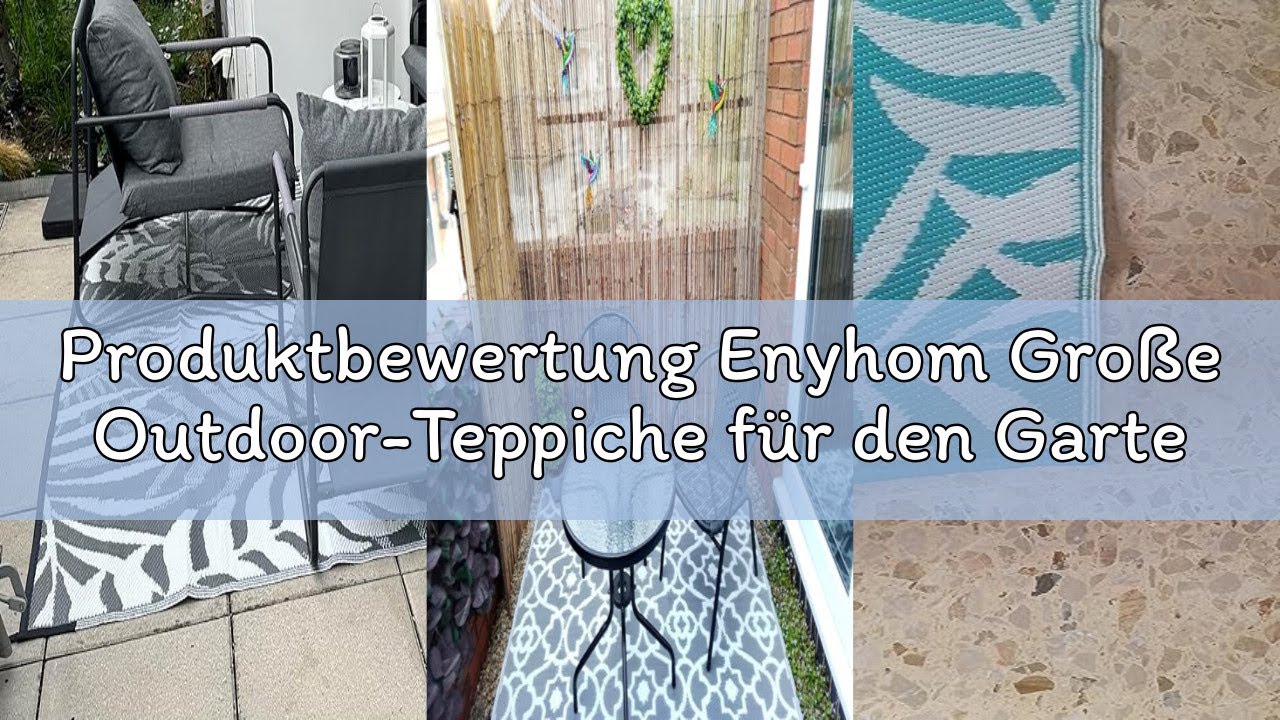 Produktbewertung Enyhom Große Outdoor-Teppiche für den Garten, wasserdicht, 240 x 300 cm wendbare Ou