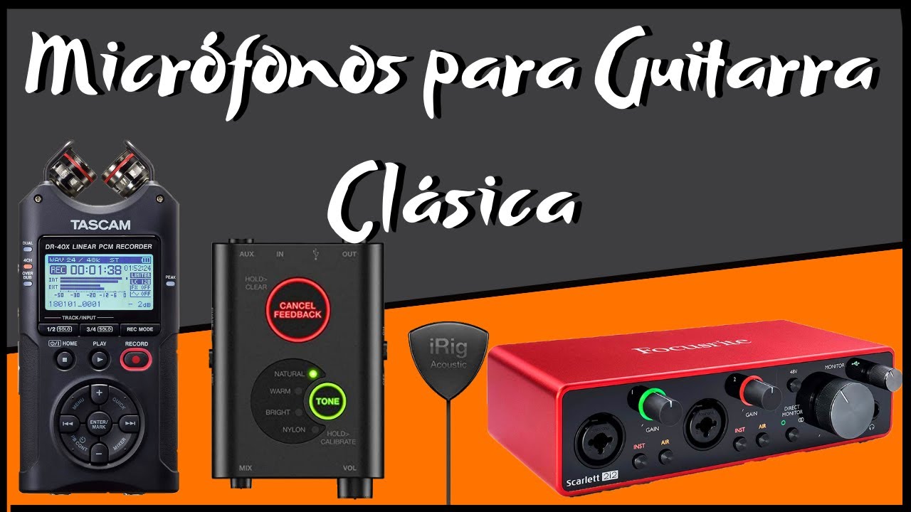 Micrófonos para GUITARRA CLÁSICA ✅ Irig Acoustic Stage / Tascam DR-07X.