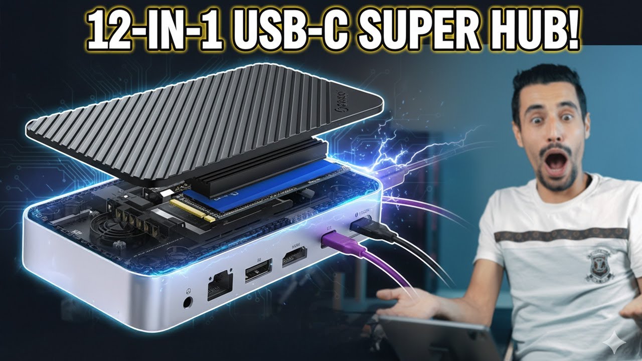 ORICO Hub USB-C 12-en-1 ⚡ Le Hub LE PLUS COMPLET ! 8K, SSD M.2, 100W – Test & Avis