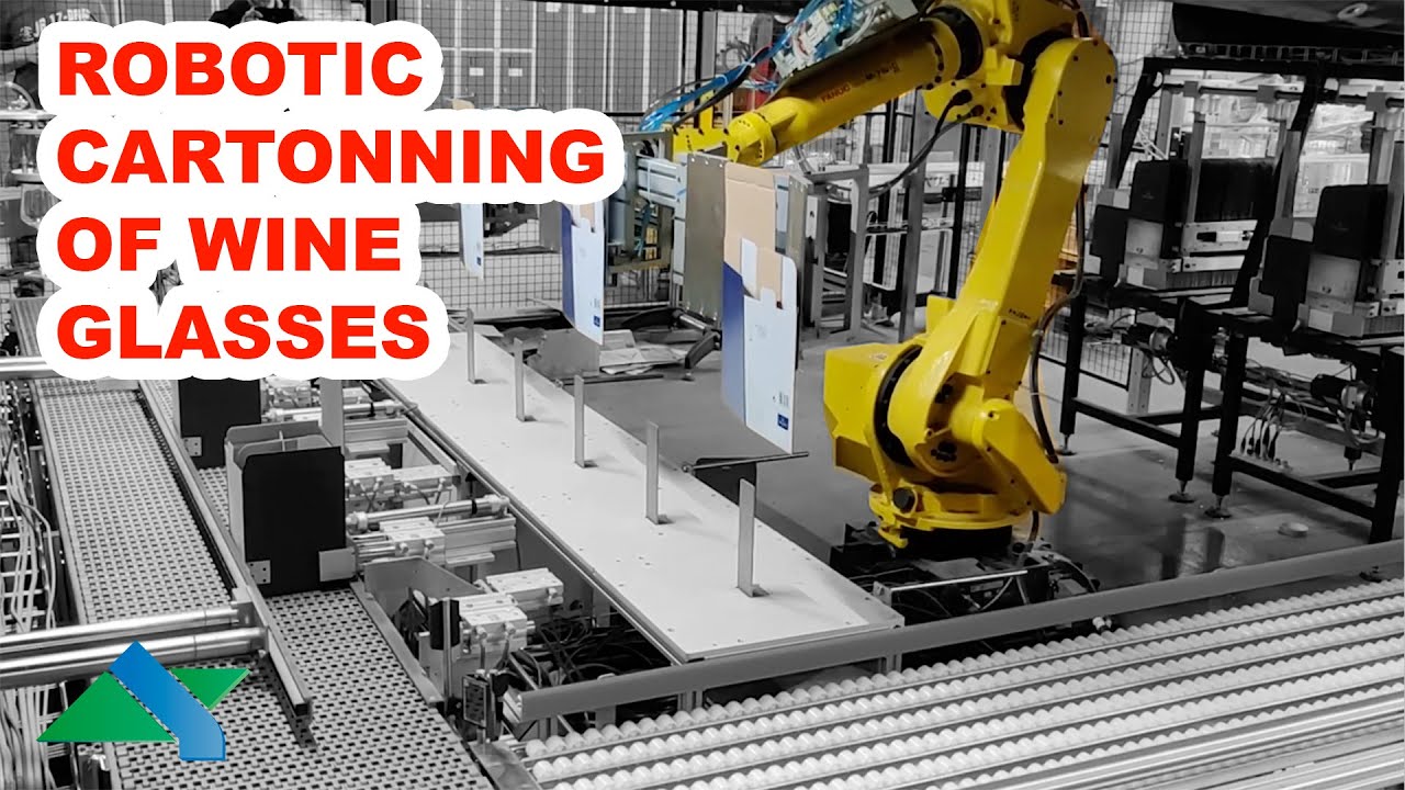 Automatic Packaging of Wine Glasses and Glassworks  I ALBERTINA Machinery