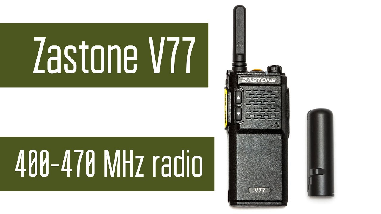 Zastone V77. UHF радио (400 - 470 МГц). Обзор, проверка в полях, программирование каналов, пароль.