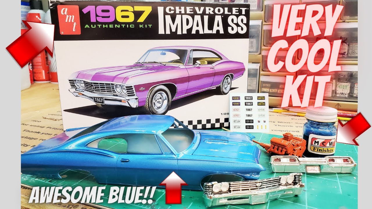 1967 Chevy Impala By AMT 1:25 Scale Build Using MCW Paints!!! PT1