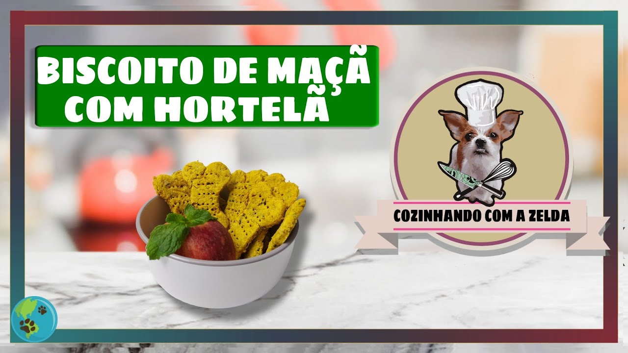 Biscoito NATURAL para CACHORRO de Maçã e Hortelã para o BAFO FRESCO do seu Pet |Mundo de Cão e Gato