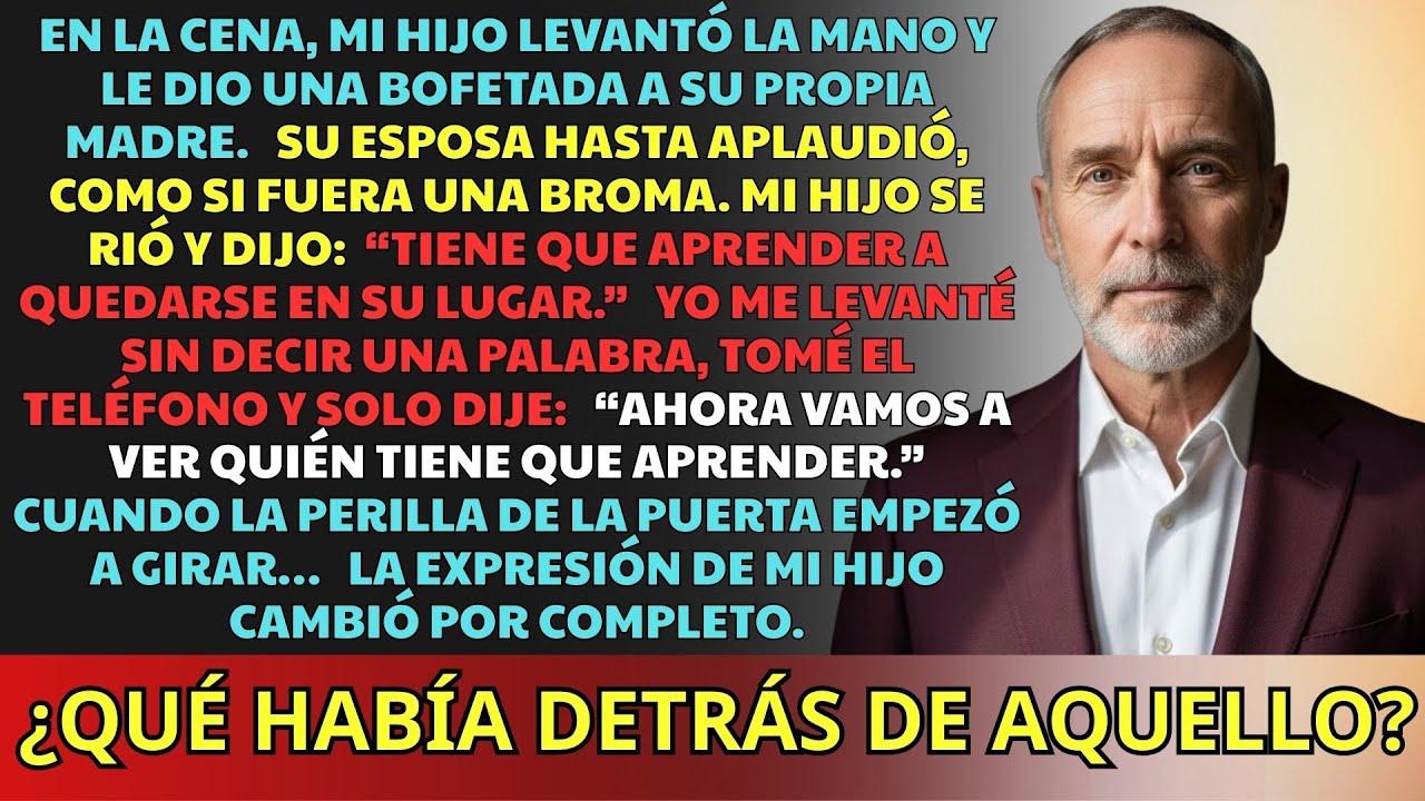 En medio de la cena, mi hijo atacó a su madre. Me puse de pie, llamé a una persona y se quedó helado