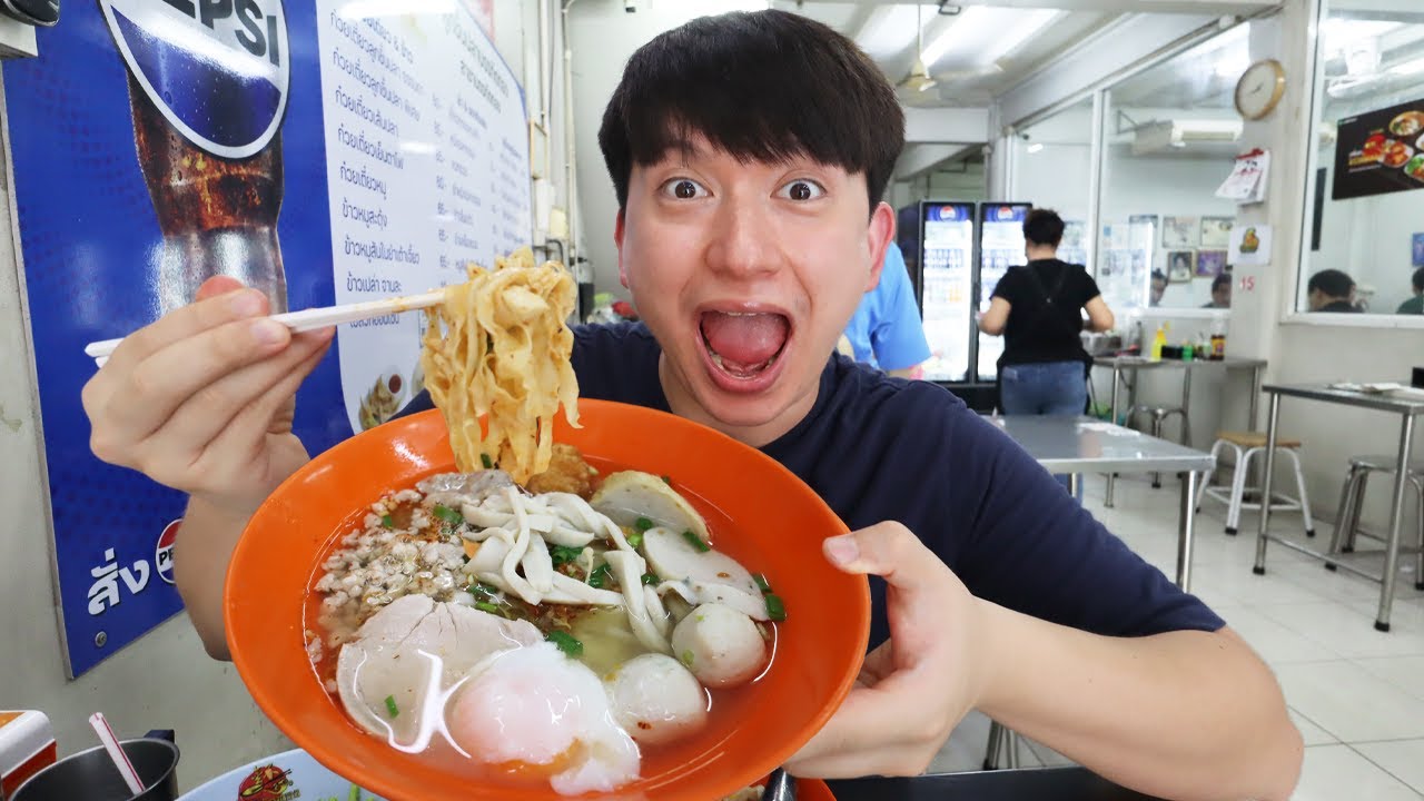 Best Fishball Noodles and Tomyum in Bantadthong, Bangkok, Thailand🔥🇹🇭