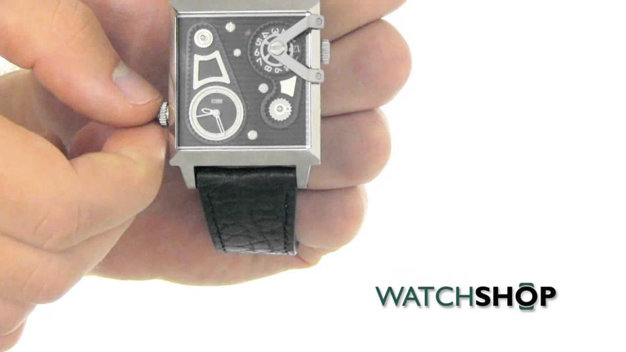 STORM Men's Dual Square Black Watch (DUAL-SQUARE-BLACK)