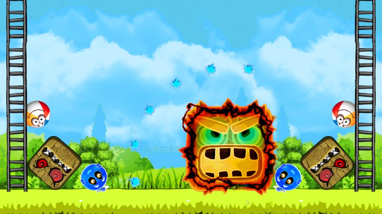 RED BALL 4 VS BOUNCE BALL FRIENDS:  BEACH BALL &  MODE C.ORANGE 'FUSION BATTLE' with ELECTRIC BOSS 5