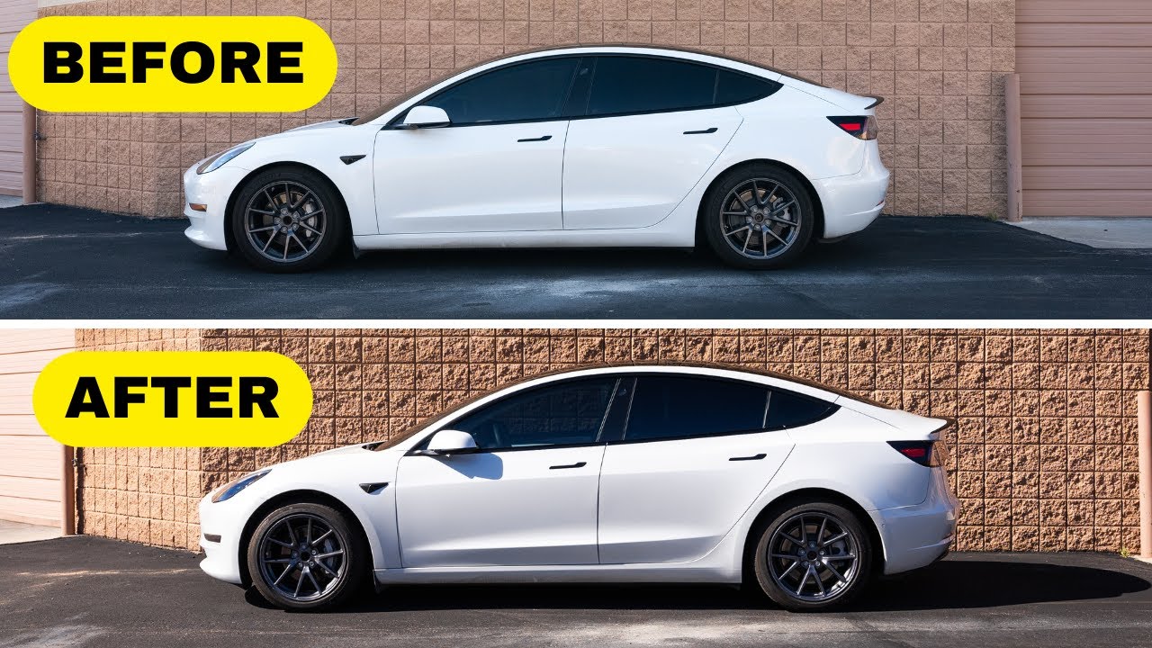 Installing a Luxury Suspension on a Tesla Model 3 + Before and after Test