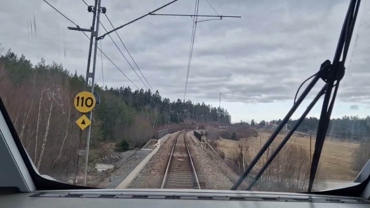 Cabview Gröndalsviken-Västerhaninge #railway #pendeltåg #stockholm #sweden #sj #traindriversview #sl