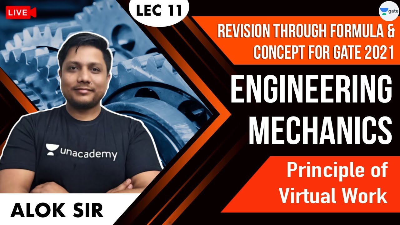 Principle of virtual work| L:11 | Engineering Mechanics |Revision for GATE 2021