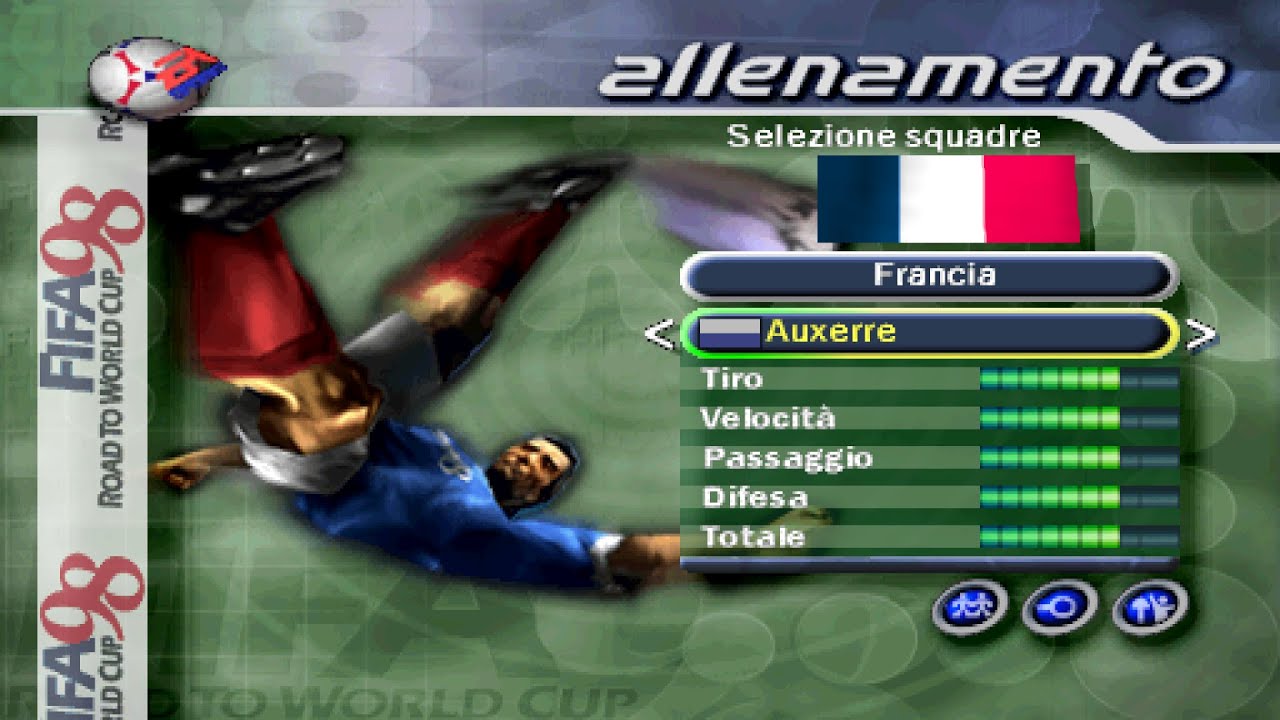 statistiche dei giocatori del auxerre su fifa 98