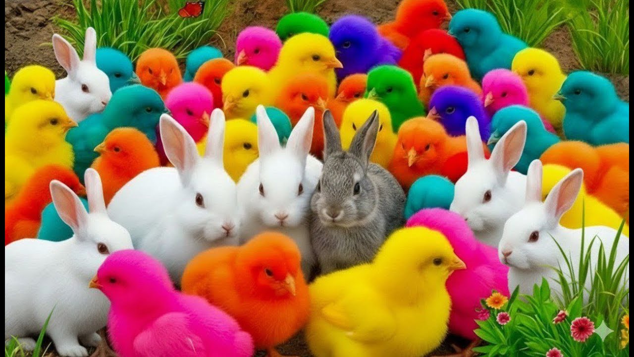 Tangkap Ayam Lucu, ayam warna warni, ayam rainbow, kelinci lucu, bebek lucu, ikan koi, Hewan Lucu